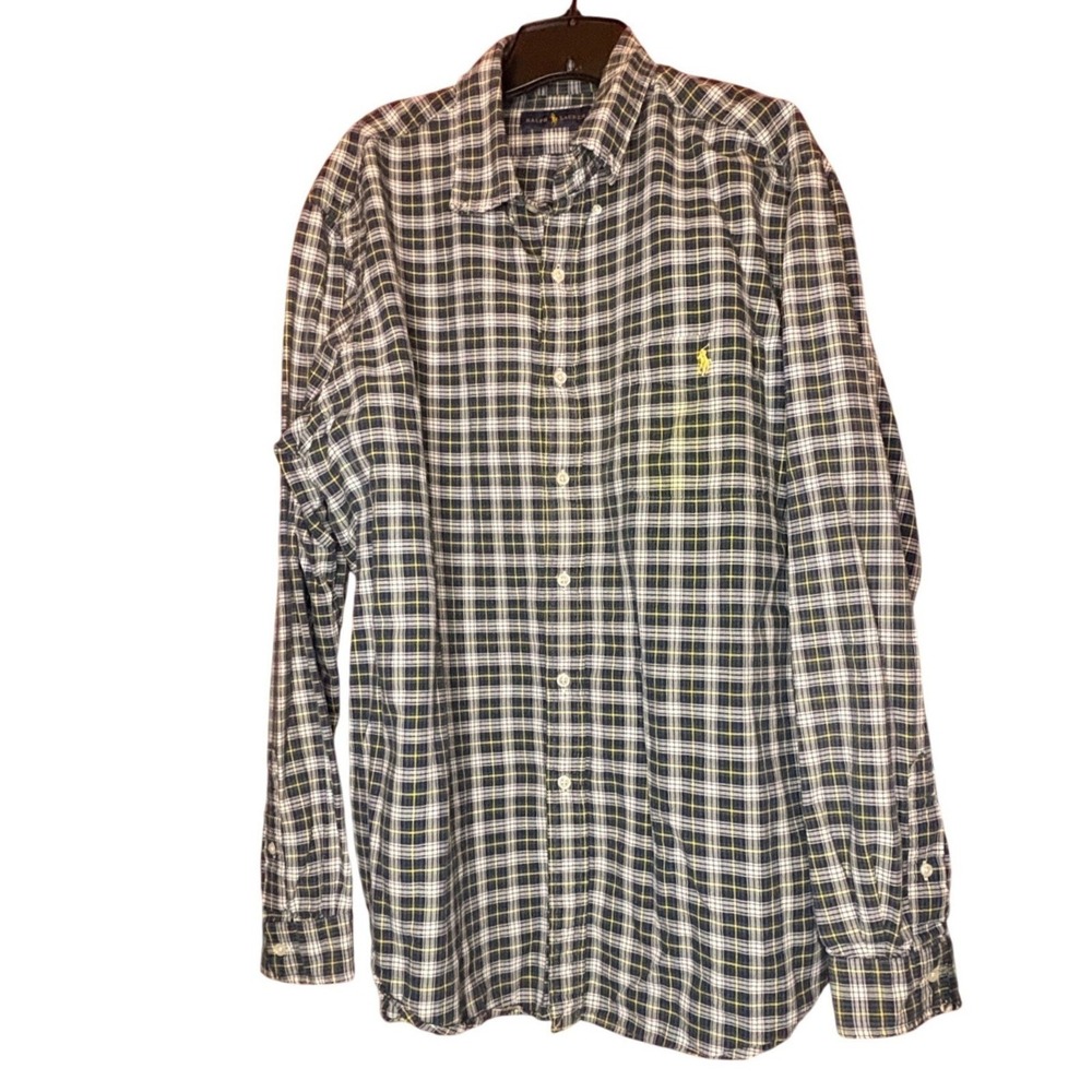 Polo Ralph‎ Lauren Men's Plaid Button Down Shirt Long Sleeve Casual XXL